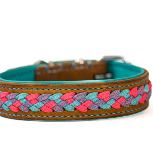 Handgemaakte leren halsband